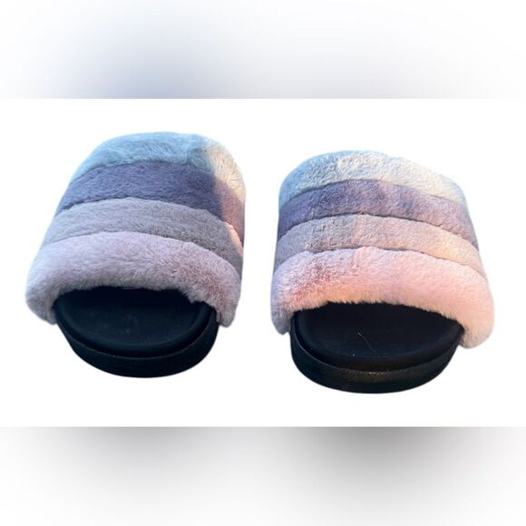 ROAM Fuzzy candy Prism Purple Pink Slides Sandles - Picture 2 of 7